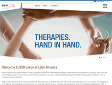 Tablet Screenshot of latin-america.bsnmedical.com
